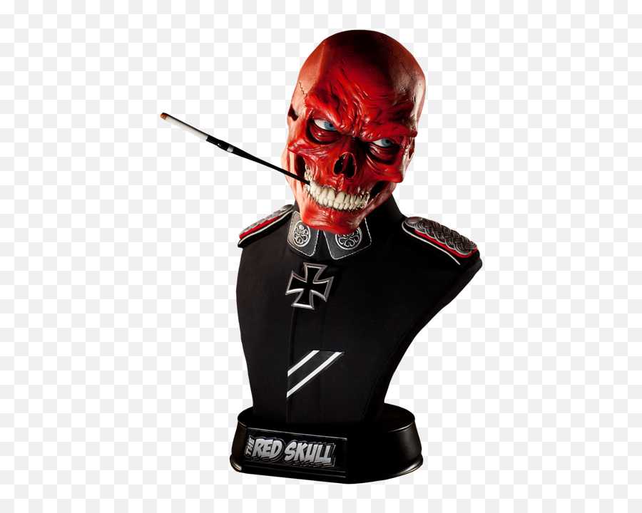 Download Hd Red Skull Life - Size Bust Red Skull Life Size Red Skull Marvel Figuren Png,Red Skull Png