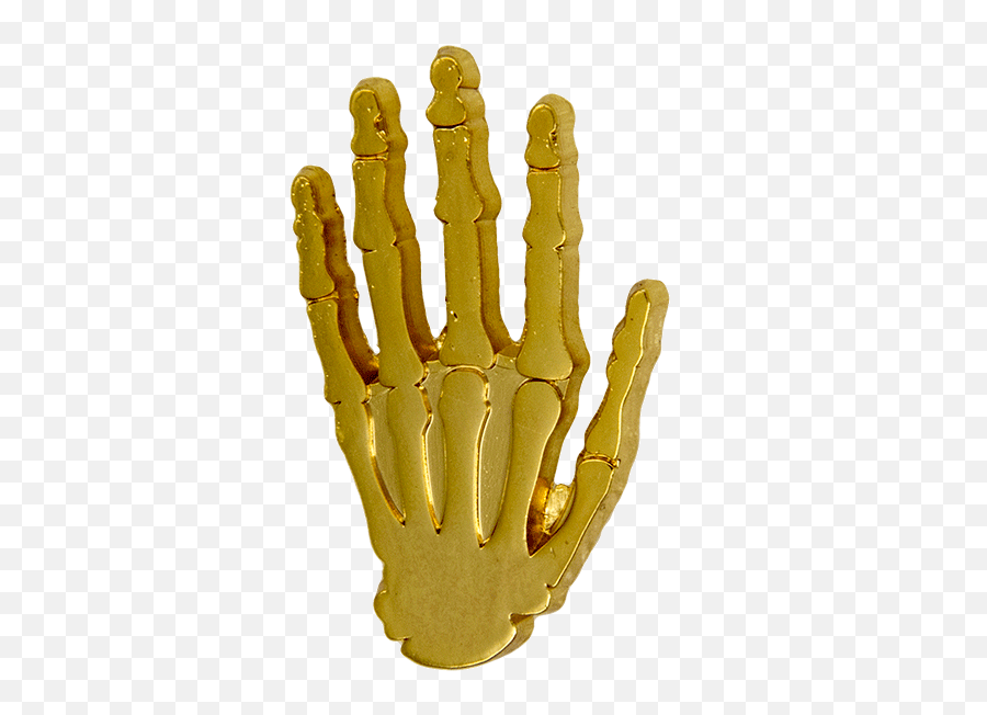 Skeleton Hand Pin Gold - Godertme Bone Png,Skeleton Hand Png