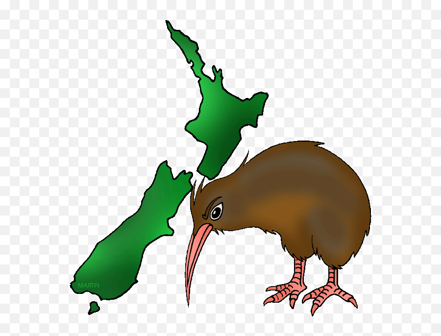 Australia Pacific Clip Art By Phillip Martin - New Zealand New Zealand Clipart Png,Kiwi Png
