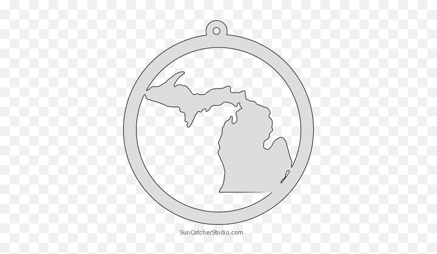 Michigan - Map Outline Printable State Shape Stencil Pattern Sticker Car Mockup Free Png,Michigan Outline Png