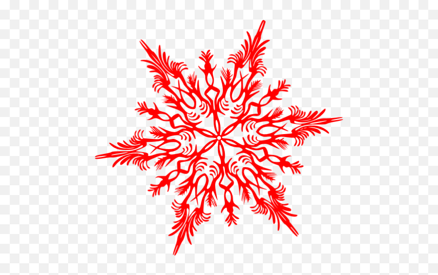 Red Snowflake 41 Icon - Free Red Snowflake Icons Purple Snowflake Png,Snowflakes Png Transparent