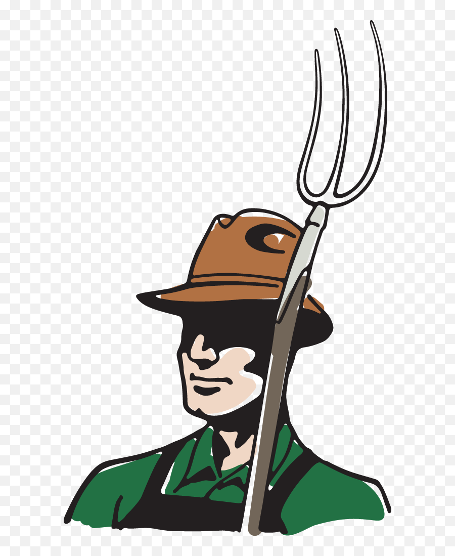 467ra - Farmer With Hat And Pitchfork Illustration Vector Pitchfork Clipart Png,Pitchfork Png