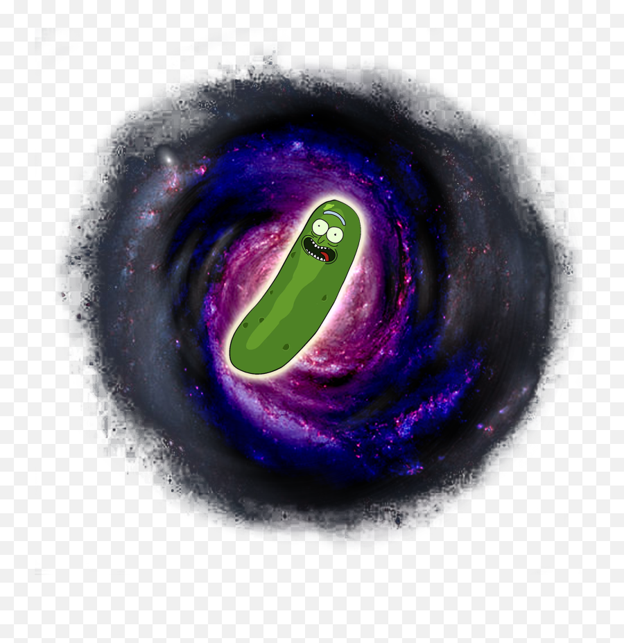A Transparent Pickle Rick Against The Andromeda Galaxy - Visual Arts Png,Pickle Rick Png