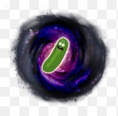 A Transparent Pickle Rick Against The Andromeda Galaxy - Visual Arts png