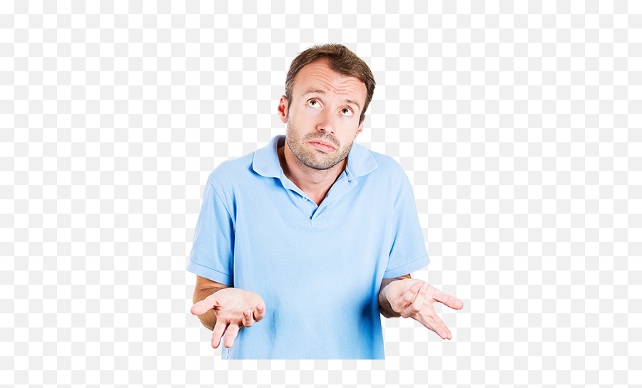 Download Hd White Man Asked By - Confused Man Png,Confused Person Png