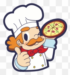 Sticker Cheek Cartoon Png Clipart - Pizza Chef Animated Png,Pizza Cartoon Png