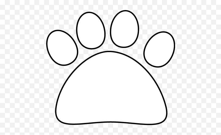 Black And White Cat Paw Clip Art - Cat Paw Black White Png,White Cat Png