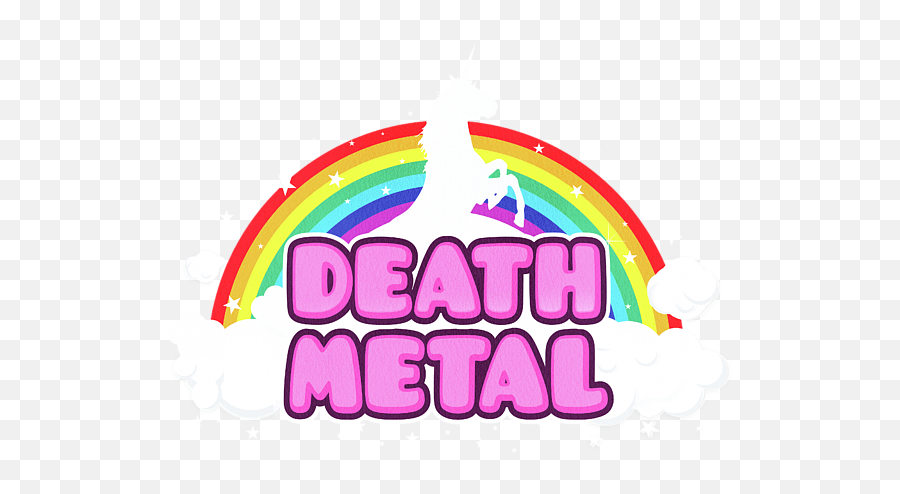 Death Metal Funny Unicorn Rainbow Mosh Parody Design Greeting Card - Unicorn Metal Black Png,Death Metal Logo