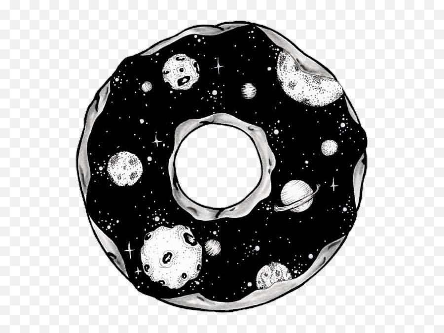 Download Hd Donut Clipart Galaxy - Galaxy Clipart Black And White Png,Donut Clipart Png
