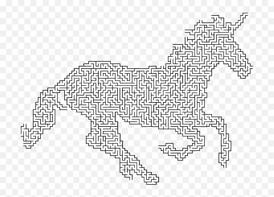 Download Free Png Magical Unicorn Silhouette No Stars Maze - Maze With Unicorn,Unicorn Silhouette Png