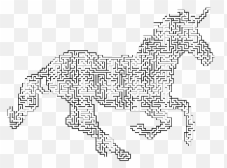 Download Free Png Magical Unicorn Silhouette No Stars Maze - With