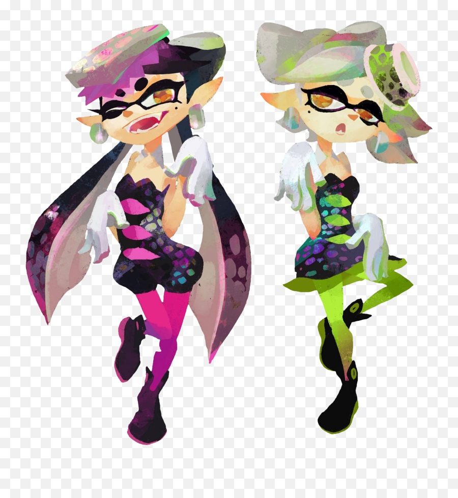 Squid Sisters Transparent - Splatoon 2 Squid Sisters Png,Splatoon Logo Transparent