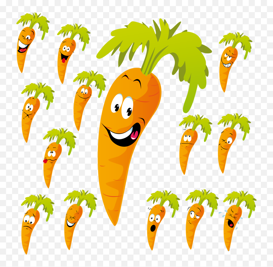 Cenoura - Carrot With Eyes Clipart Transparent Cartoon Broccoli And Carrots Drawing Png,Zanahoria Png