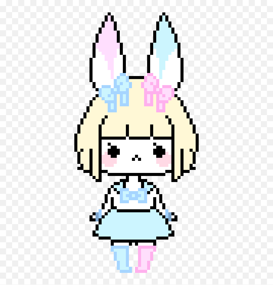Cotton Candy Bunny Pixel Art Maker - Girly Png,Cotton Candy Transparent