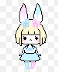 Cotton Candy Bunny Pixel Art Maker - Girly Png,Cotton Candy Transparent