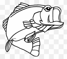 Wide Mouth Bass Clipart - Georgia State Fish Drawing Png,Largemouth Bass Png