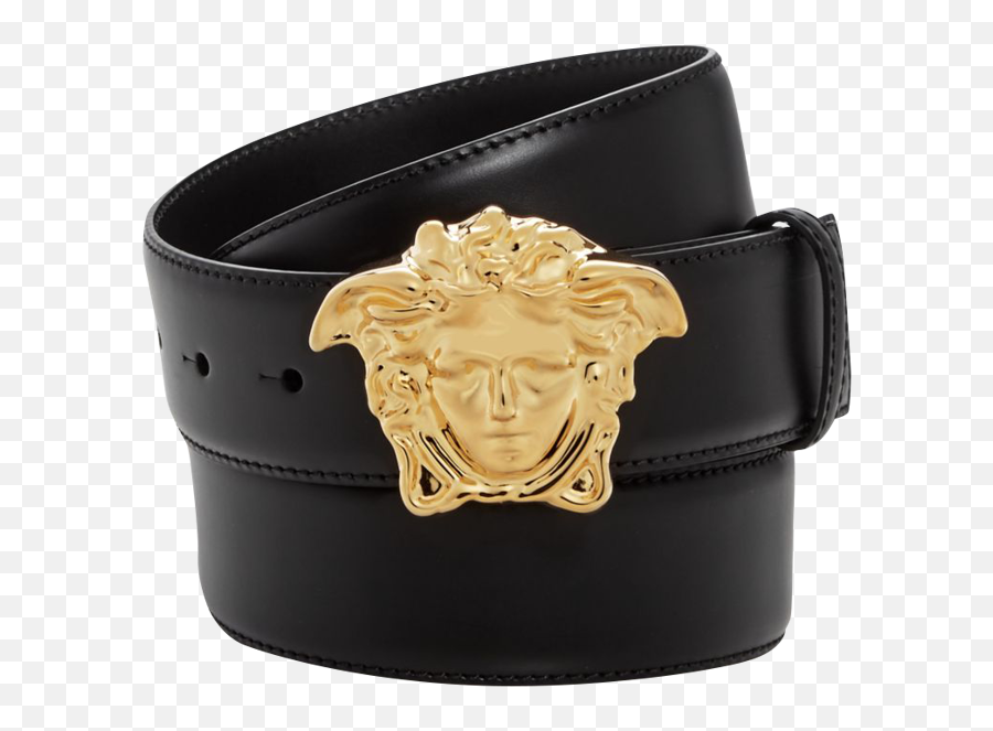 Menu0027s Medusa Buckle Leather Belt - Solid Png,Versace Icon Chain Necklace