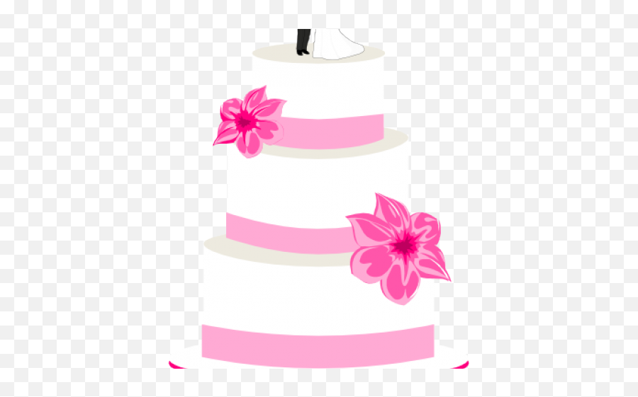 Pink Wedding Cake Clipart Transparent - 3 Tier Cake Art Png,Pink Clip Art Icon