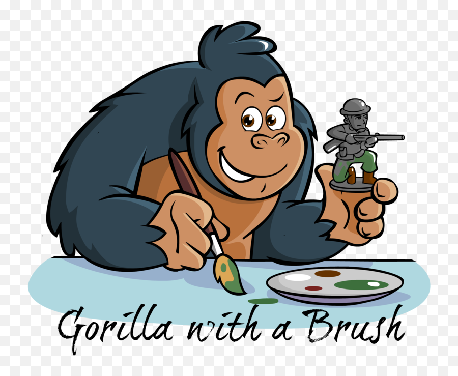 Gorilla With A Brush Png Transparent