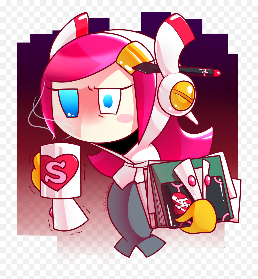 Overworked Art By Chivi - Chivik On Tumblr Kirby Susie Kirby Png,Undertale  Icon Tumblr - free transparent png images 