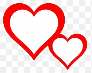 Heart Black And White Clipart Cliparts - Two Hearts Clipart png