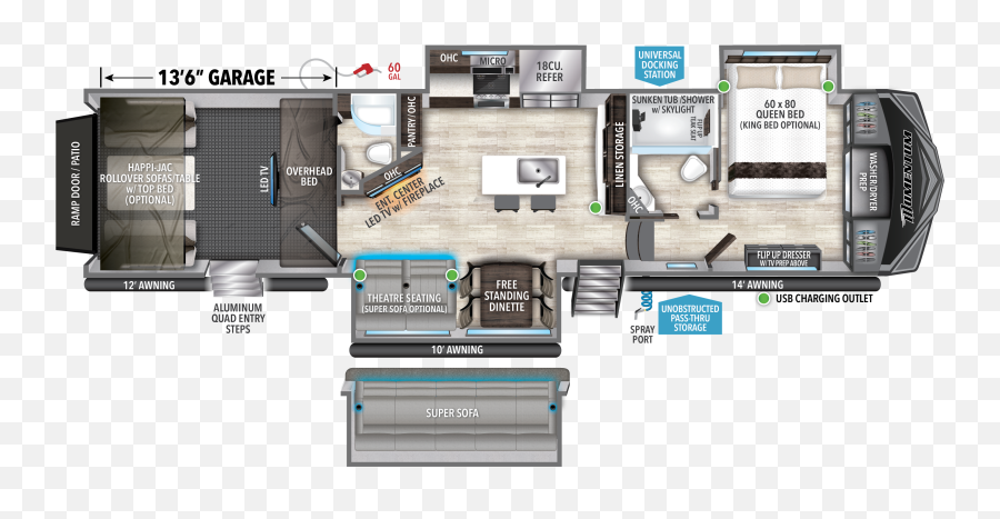 397ths Grand Design - Grand Design Momentum 397th Floor Plan Png,Airflow Icon 60 Review