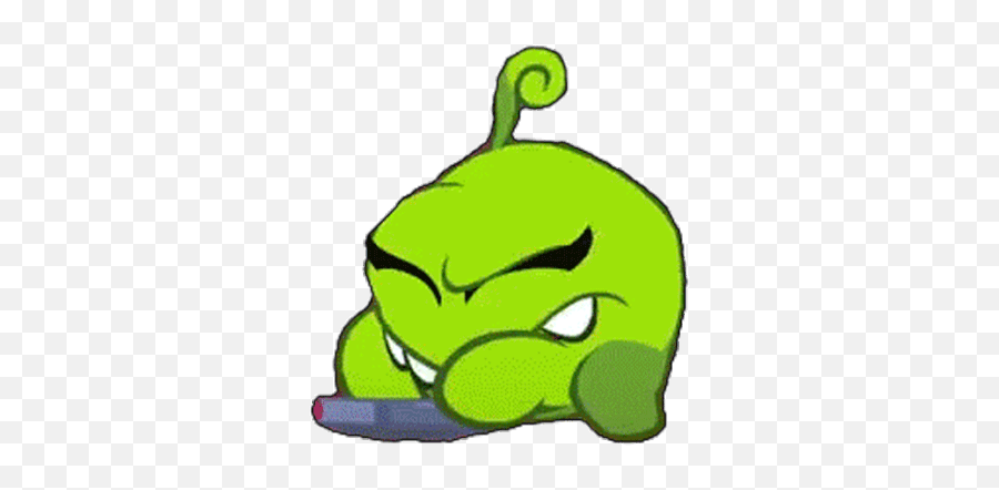 Stuck Om Nom Sticker - Stuck Om Nom Cut The Rope Discover Glue Stuck Slime Gif Png,Simpsons Buddy Icon