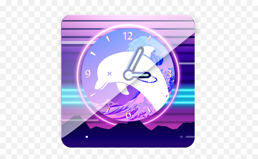 Aesthetic Clock Live Wallpaper Apk 10 - Download Apk Latest Vaporwave Clock  App Icon Png,Purple Clock Icon - free transparent png images 