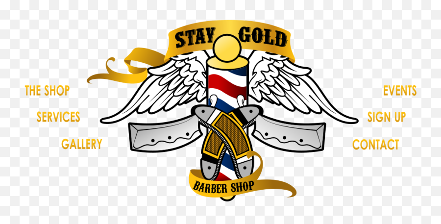 Download Stay Gold Barber Shop - Gold Barber Shop Logo Png,Barber Shop Logos
