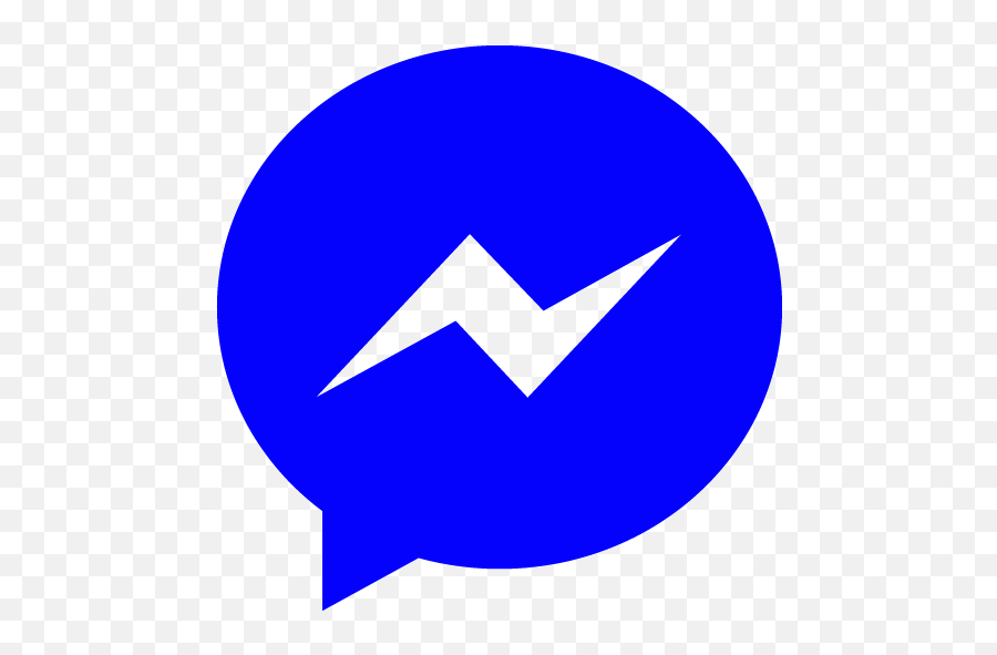 Blue Messenger Icon - Free Blue Social Icons Png,100 X 100 Icon