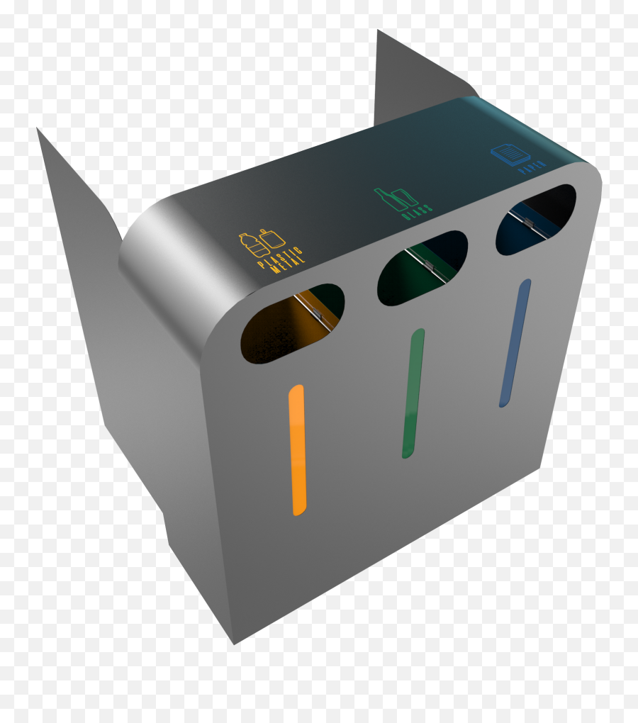 Download Hd Metal Clipart Recycle Bin - Recycling Bin Box Png,Recycle Bin Png