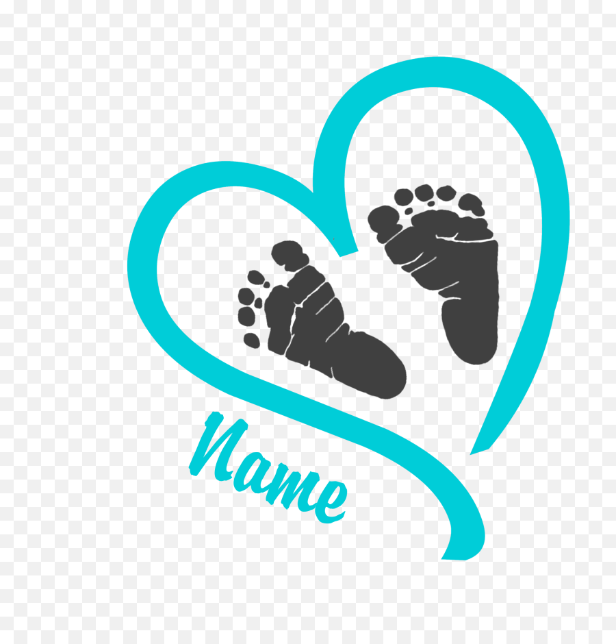 Graphic Freeuse Baby Feet Heart Clipart - Pink Baby Feet Silhouette Png,Baby Feet Png