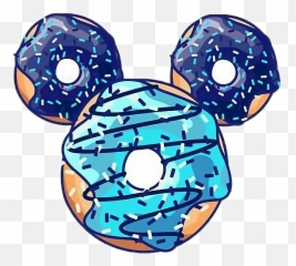 Download Hd Disney Mikey Food Cool - Sticker Donut png