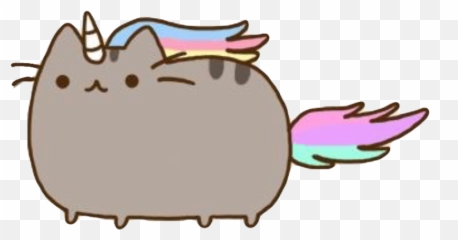Download Pusheen Cat Unicorn Grey Whiskers Horn Hair Colors - The png