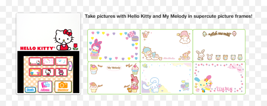 Download Take Pictures With Hello Kitty And My Melody In - Cartoon Png,My Melody Transparent