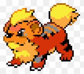 Growlithe Cross Stitch Pattern - Growlithe Pixel Art Png,Growlithe Png