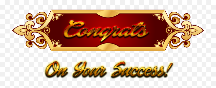 Congrats - Gold Vector,Success Png