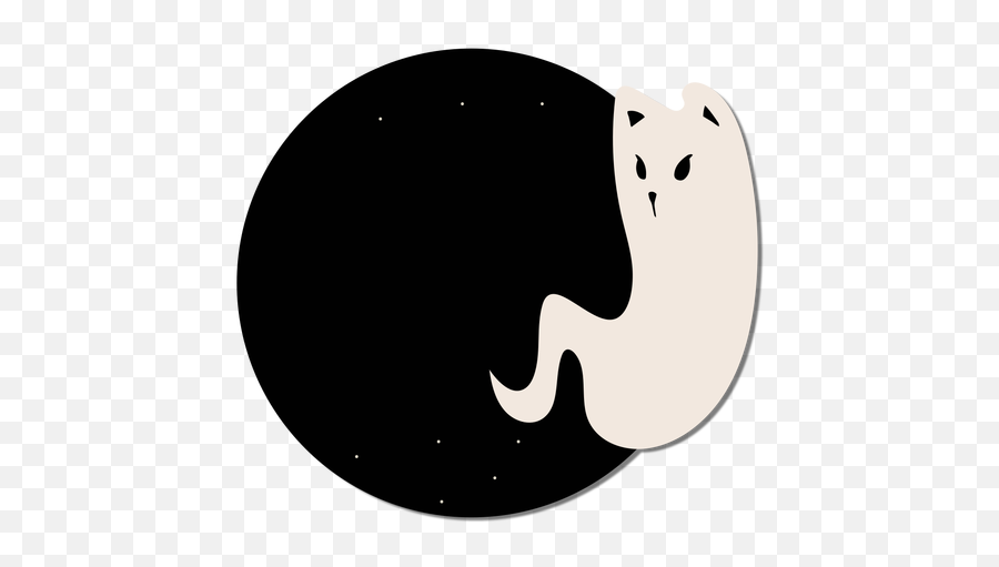 Ghost Cat Sticker Badge - Transparent Png U0026 Svg Vector File Illustration,Ghost Transparent