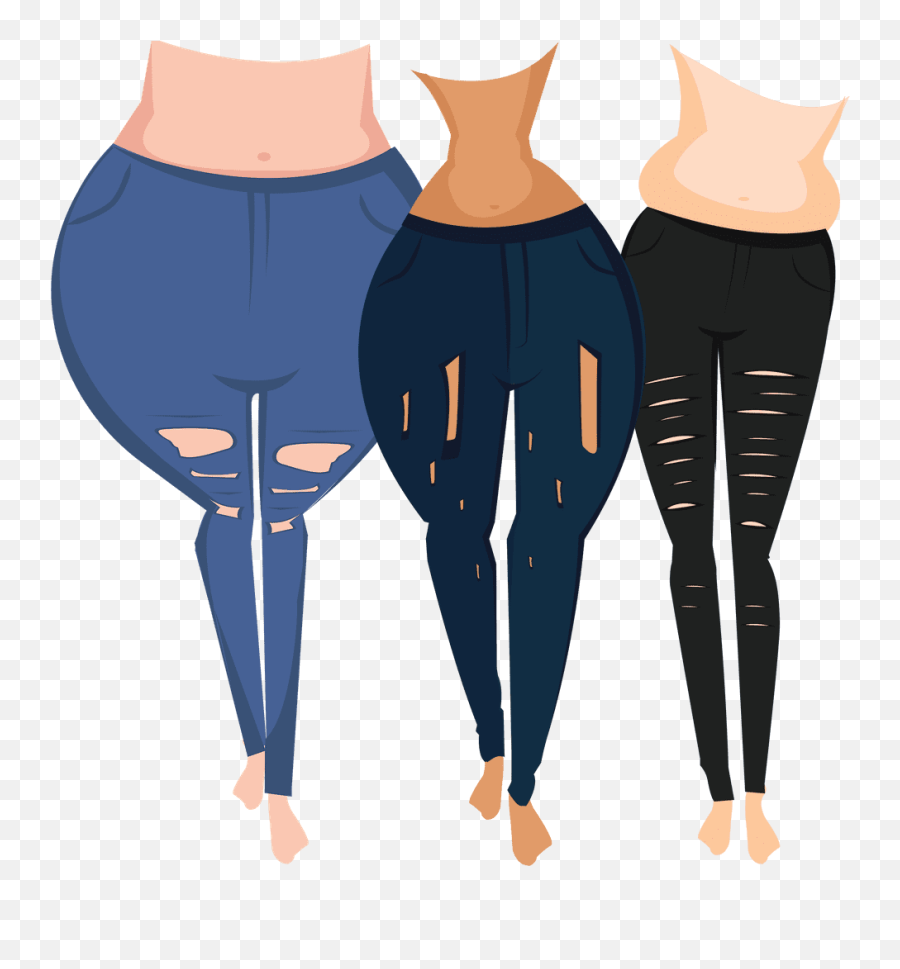 Jeans For Skinny Legs And Big Belly - Ripped Jeans Drawing Png,Ripped Jeans Png