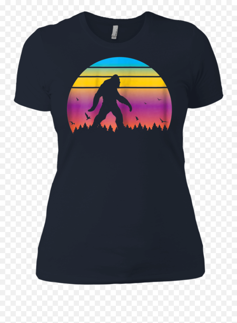 Bigfoot Silhouette Png - Retro Bigfoot Silhouette Sun Yeti,Sasquatch Png
