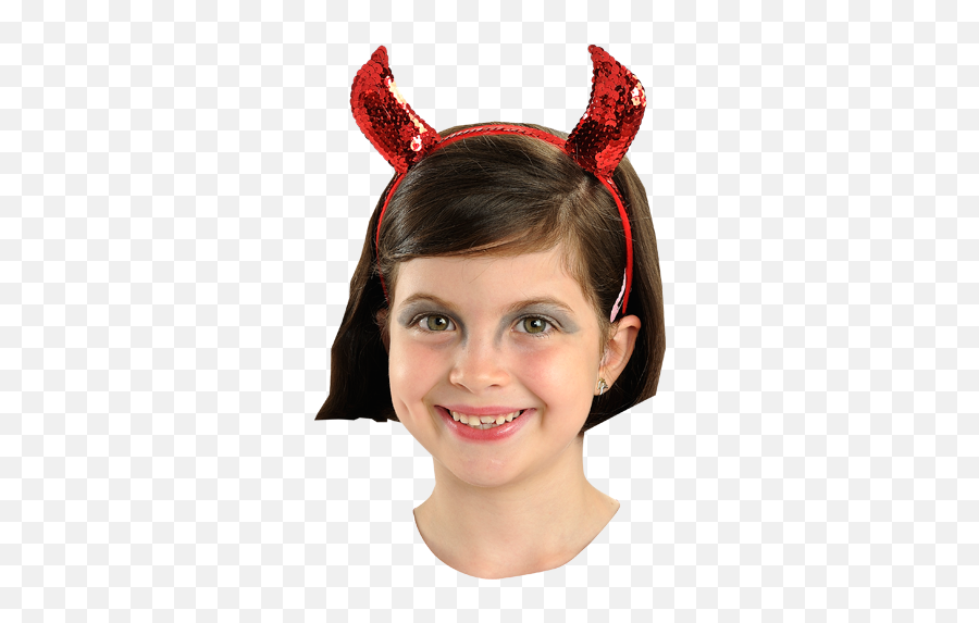 Download Hd Red Devil Horns Large - Røde Djævlehorn Girl Png,Devil Horn Png