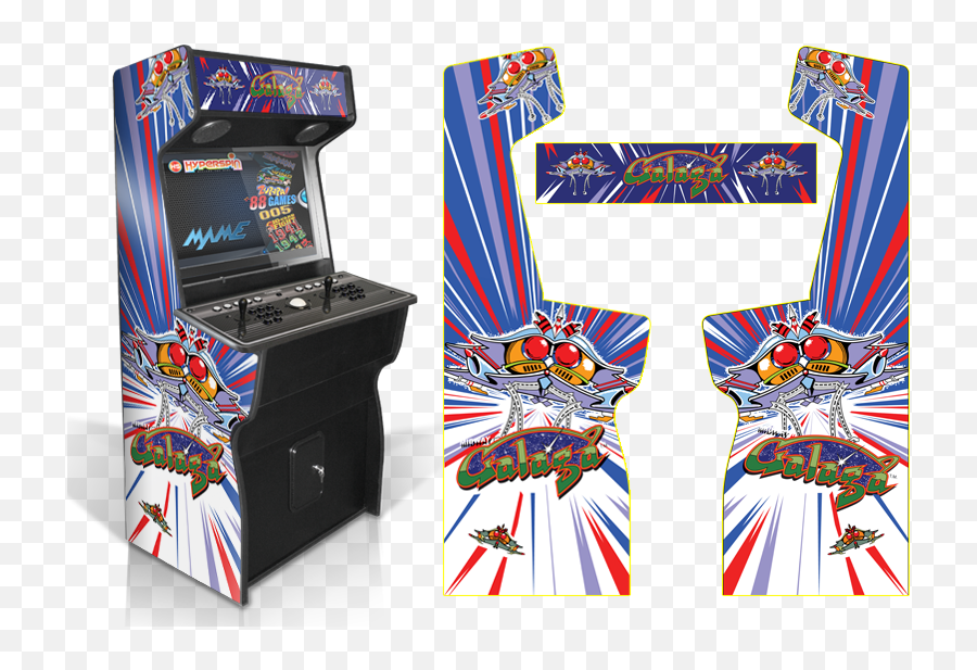 Customer Submitted Custom Permanent Full Galaga Inspired - Arcade Cabinet Themes Png,Galaga Png