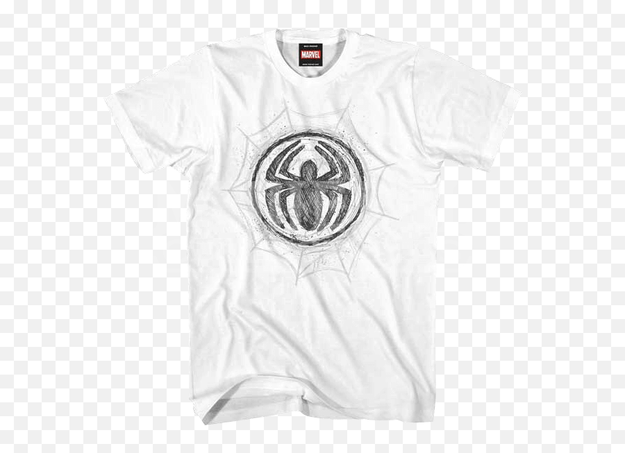 Download Spiderman Logo Sketch T - Shirt Colony House Band Active Shirt Png,Spiderman Logo Black And White