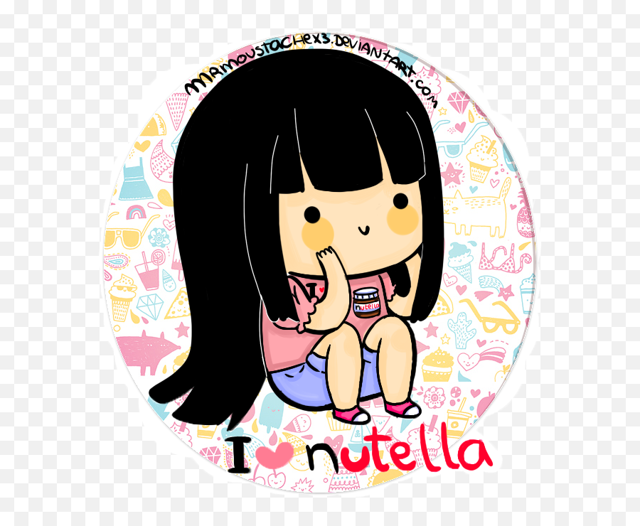 Chibi Girl Nutella - Nutella Photo Nutella Girl Png,Nutella Png