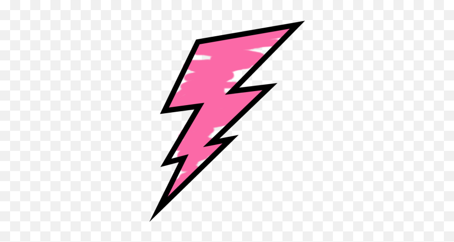 Pink Painted Lightning Bolt Clip Art - Pink Painted Transparent Pink Lightning Bolt Png,Lighting Bolt Png