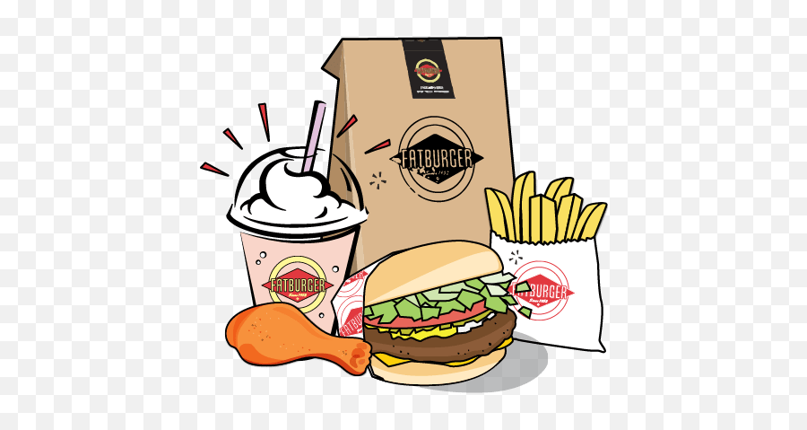 Fatburger - French Fries Png,Hamburger Menu Png