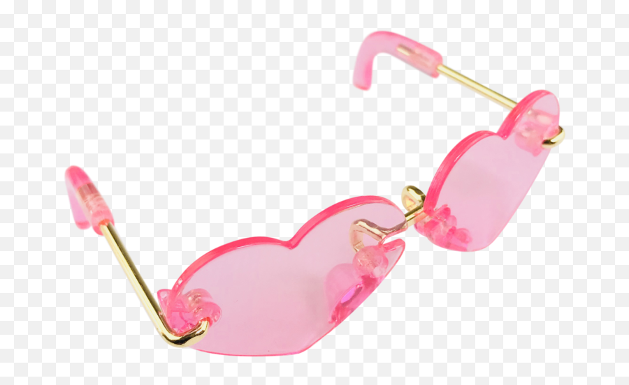 Download Angela Doll Sunglasses Heart Shaped Neon Pink - Portable Network Graphics Png,Neon Heart Png