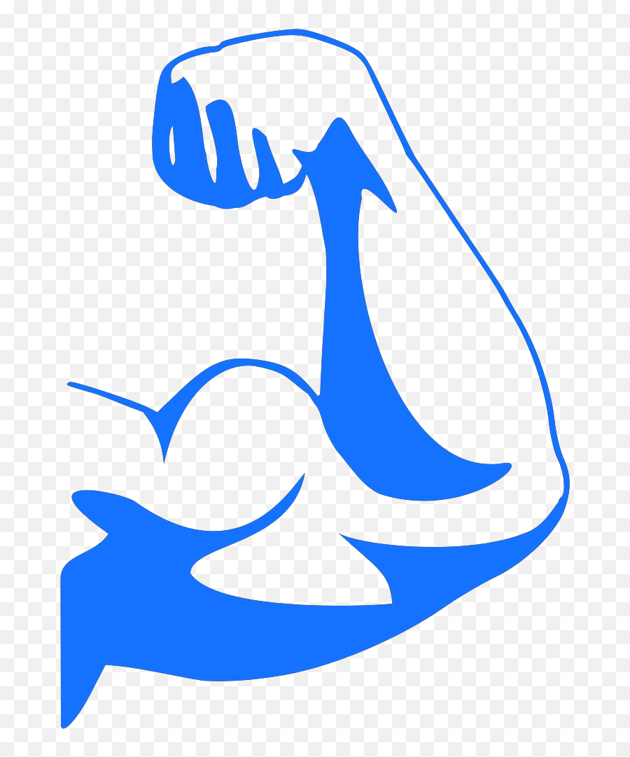 Strong Arm Blue Clip Art - Muscle Svg Png,Strong Arm Png