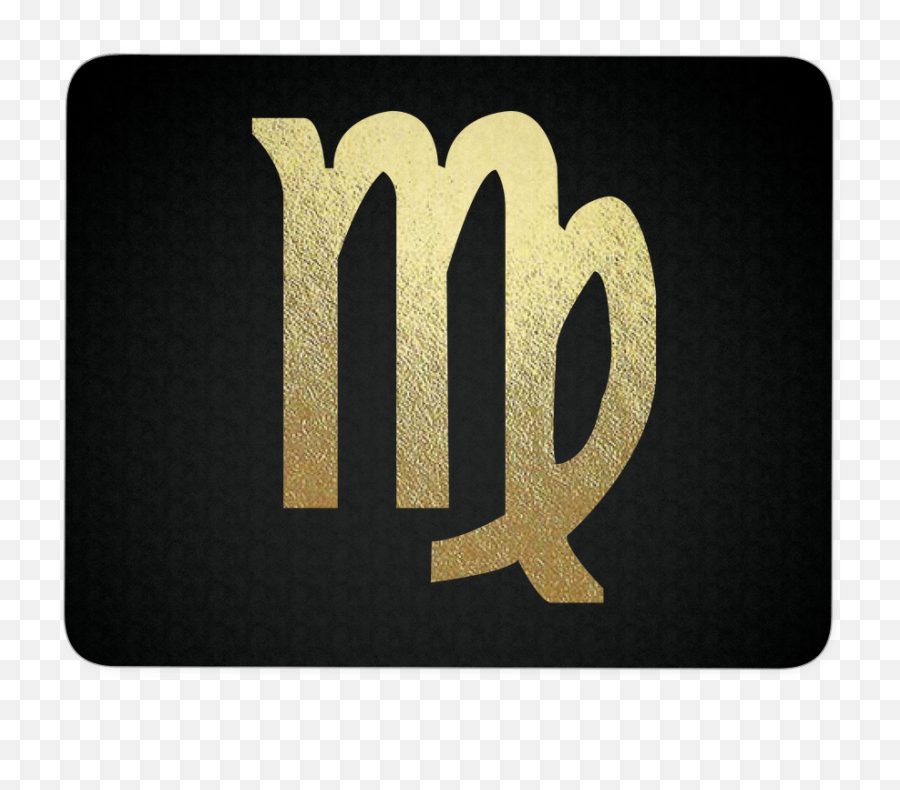 Virgo Gold Sign Mousepad Zodiac - Emblem Png,Virgo Png