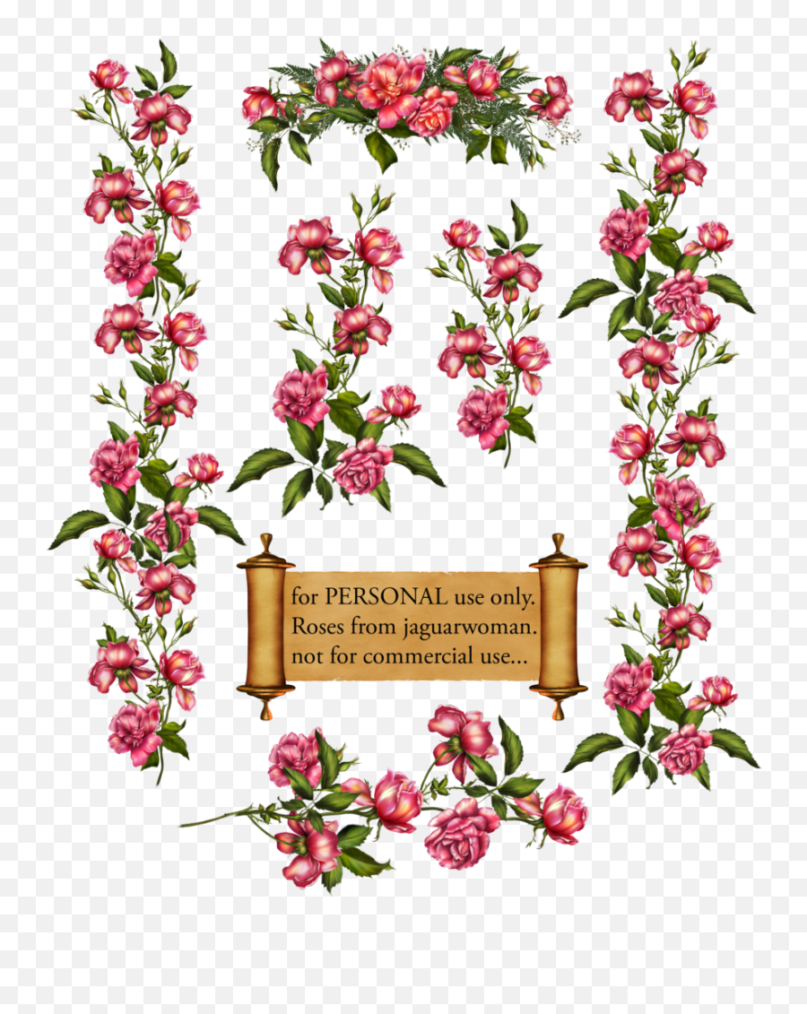 Download Pink Flower Vine Png - Vine Flowers Clip Art,Rose Vine Png